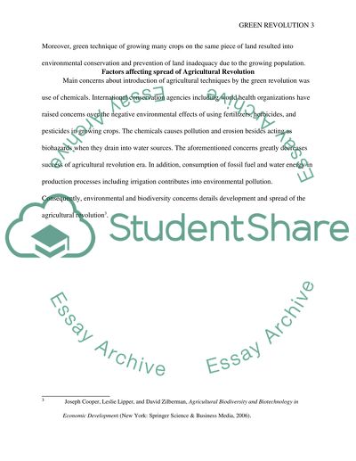 Advancement in Green Revolution Technology