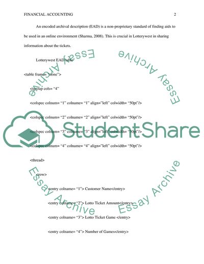 Accounting Information System in Lotterywest