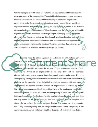 Employability in a Knowledge