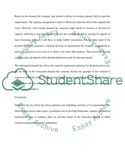 How Demands Translates into Capacity Management