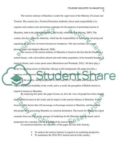 Tourism Industry in Mauritius