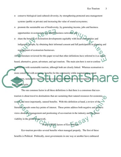 Emerging Market in the Tourism Industry