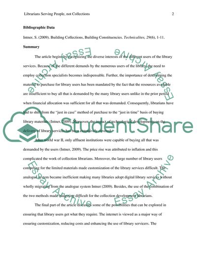 Librarians serving people, not collections