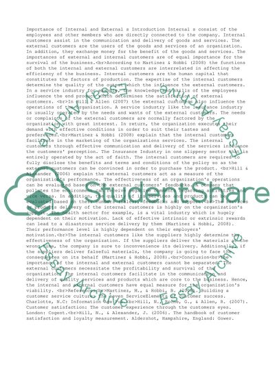 Importance of Internal and External Customers