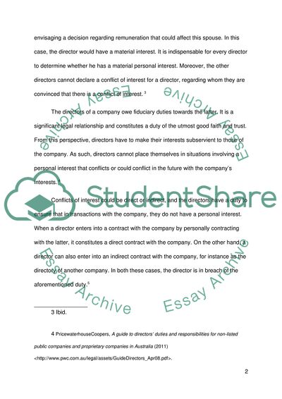 Conflicts of Interest and Duty and Continuous and Periodical Disclosure