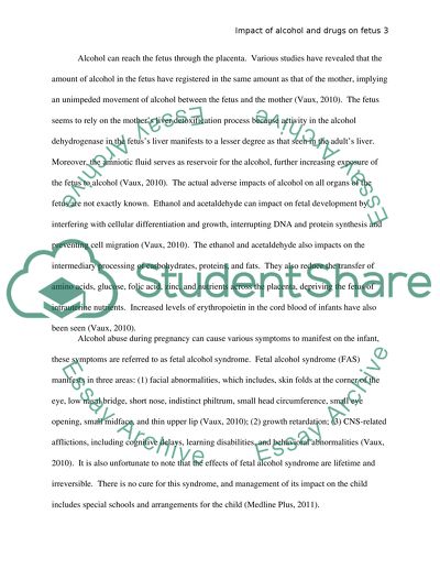 Impact of Alcohol and Drugs on Fetus and Infant Development