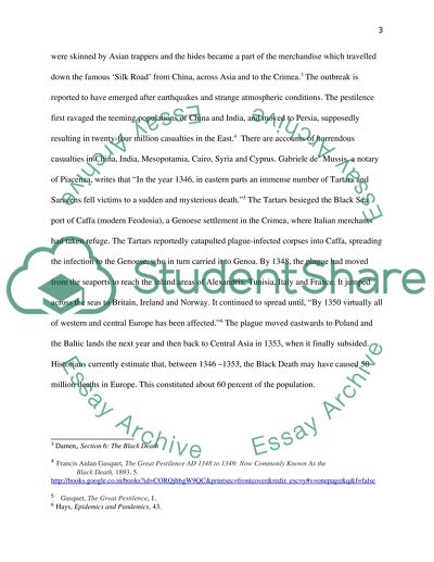 The Black Death in the Middle Ages