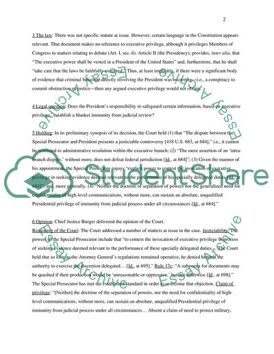 US Appellate Court Decisions Relating to Presidential Powers