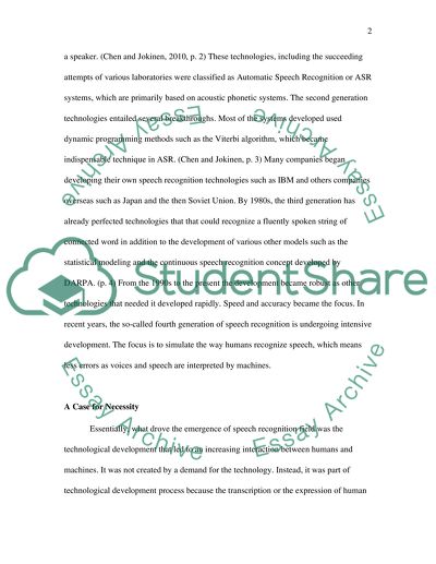 Speech Recognition Technology