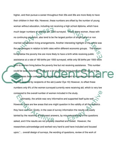 Fertility of American Women