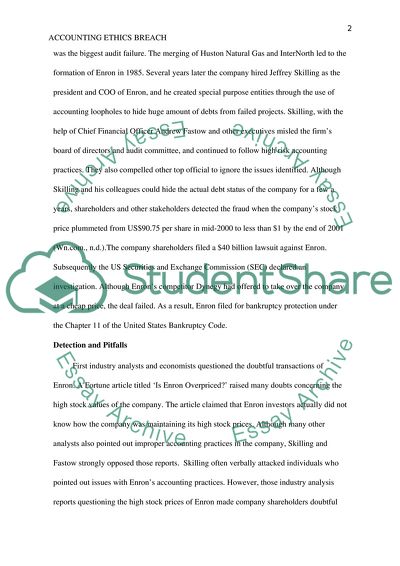 Accounting Ethics Breach