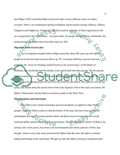 The Organizational Background Of The Ojibway