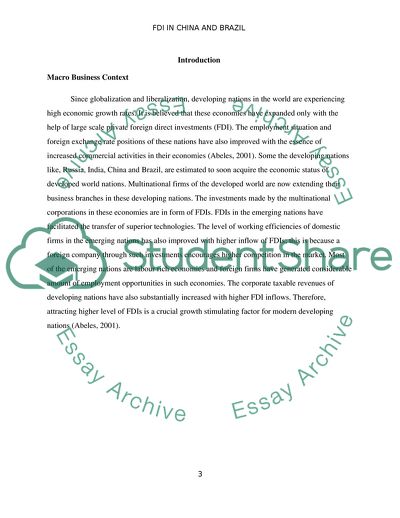 Attraction of Foreign Direct Investment in Emerging Economies