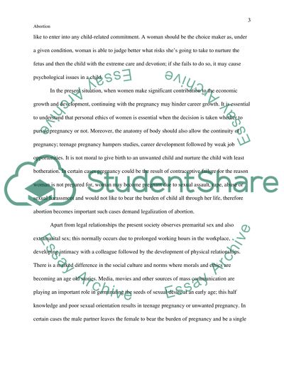 Abortion vs. Right To Choose