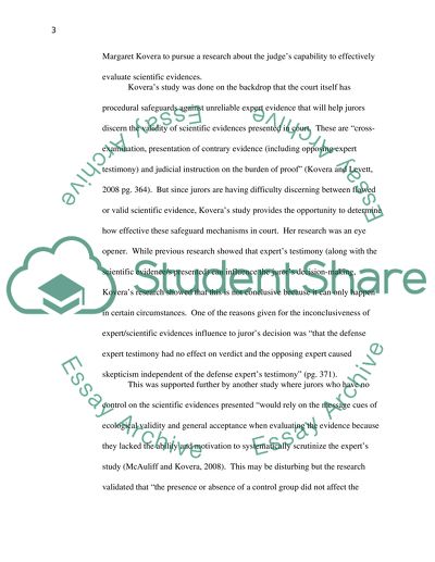 Researches of Professor Margaret Kovera, Phd