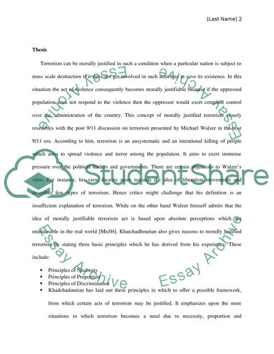 Khatchadhourians arguments and the Walzers post 9/11 discussion