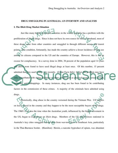 Drug Smuggling in Australia