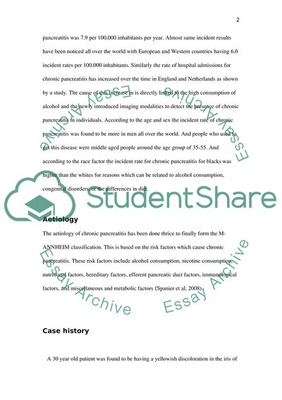 Diagnosis of Chronic Pancreatitis
