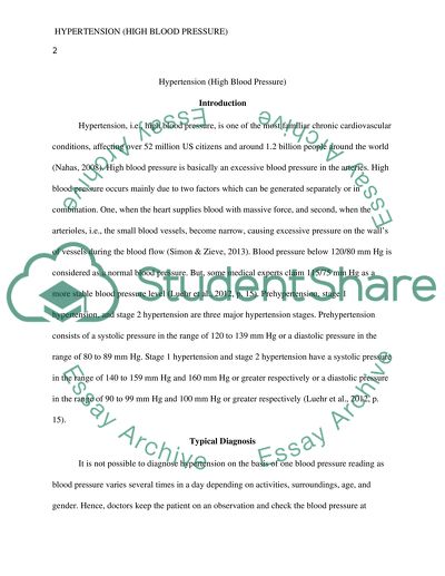 research proposal sample on hypertension