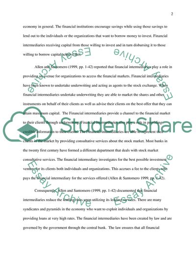 Financial Markets and Institutions