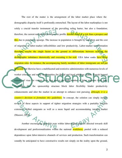 Security Policies for Demography and Labor in UAE and Region