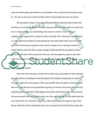 Factors That Are Likely to Influence Our Perceptions of Others