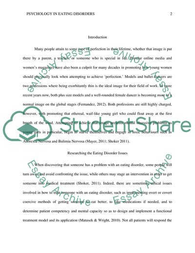 The Psychology of Eating Disorders