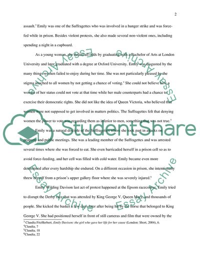 Emily Wilding Davison and the Suffragette Movement