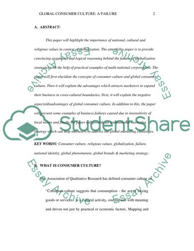 Global consumer culture is a beguiling illusion and a gangerous fiction for the marketing manager