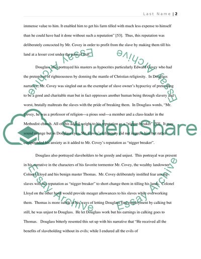 Portrayal Strategy of Frederick Douglass