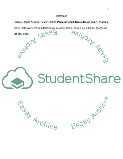 Paola Antonelli: Design as Art in Modern World