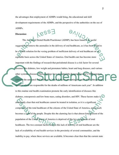 Advanced Dental Hygiene Practitioner