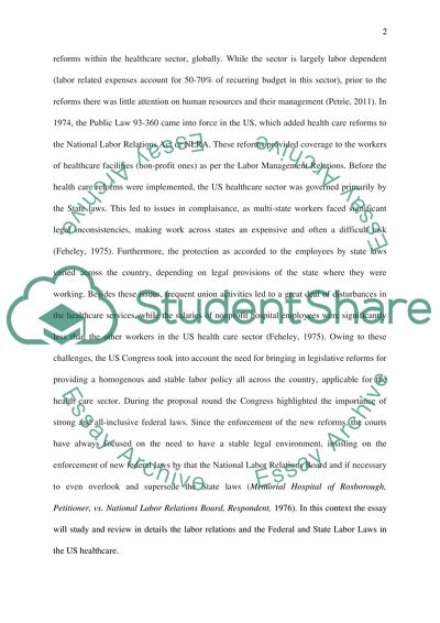 Federal and State Labor Laws in the US Healthcare
