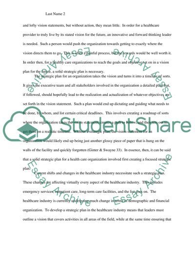 Strategic Planning and Strategic Thinking in the Healthcare Industry