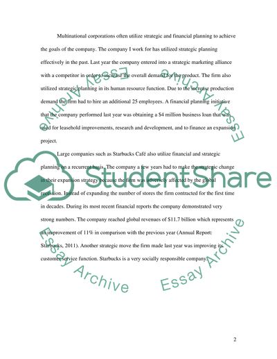 Strategic Initiative plan