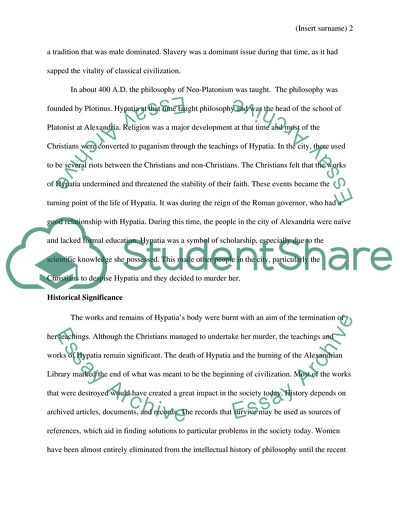 Hypatia of Alexandria (350-415)