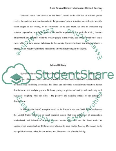 Edward Bellamy & Herbert Spencer