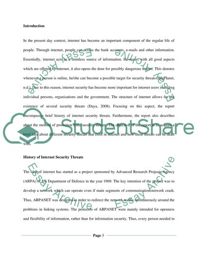 Research Report on Internet Security