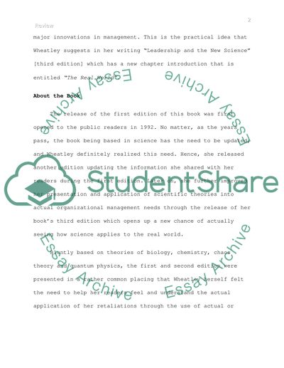 Leadership and the New Science by Margaret Wheatley