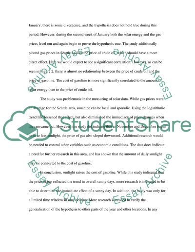 Gasoline Prices Research Paper