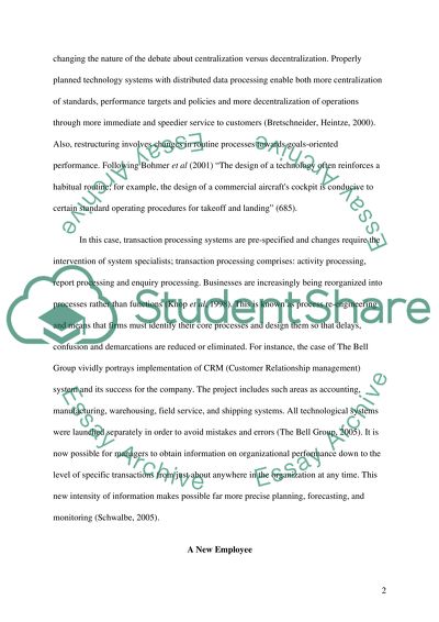Technology Implementation Paper