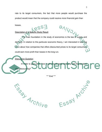 Experimental economics summary paper