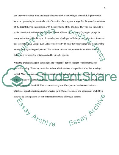 Controversy over gay & lesbian couples raising children as opposed to straight couples