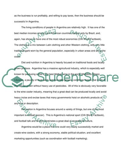 Political risk and living conditions in argentina