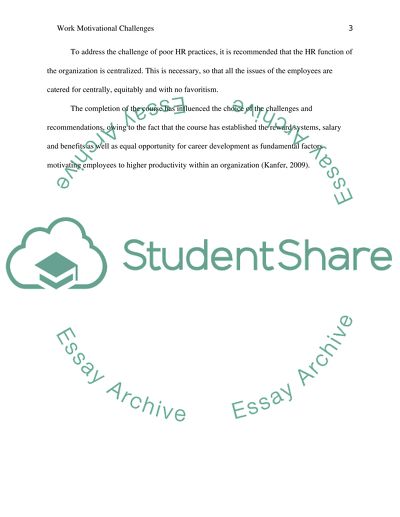 Work Motivational Challenges