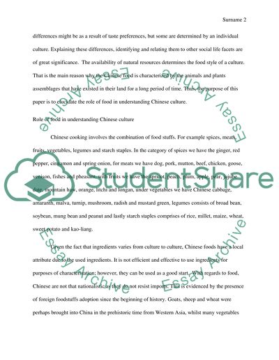 The Role of Food in Understanding Chinese Culture