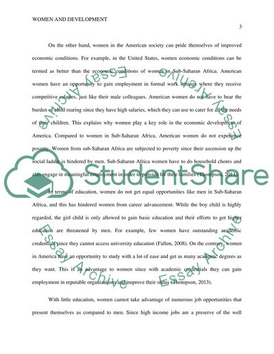 Women and development