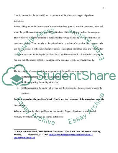 Problem Customers in the Marketing Process