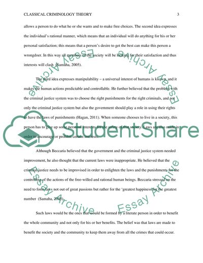 Classical Criminology Theory