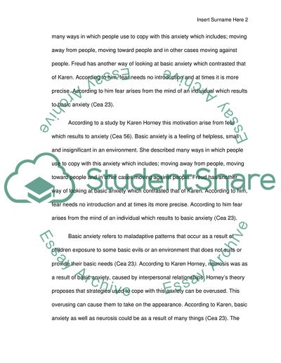 Karen Horneys Psychology